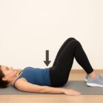 腹筋、腹圧をかけたポジションと骨盤後傾の状態の違い。