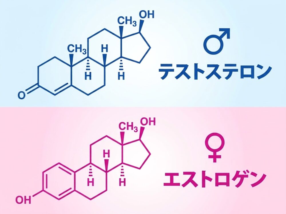 男性ホルモン 女性ホルモンの記号